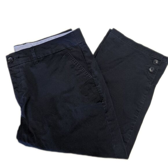 Croft & Barrow effortless stretch black Capri pants, 98% cotton, size 14 - Picture 1 of 7